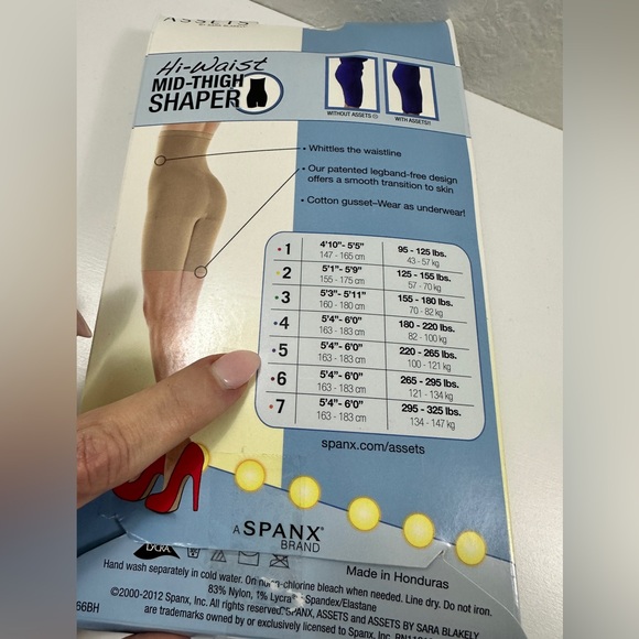 Spanx Hi-Waist Mid-thigh Shaper Assets Shear in color nude NWT size 5 - Picture 2 of 3